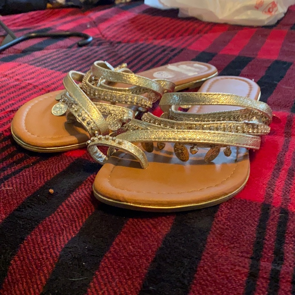 Gold sandals